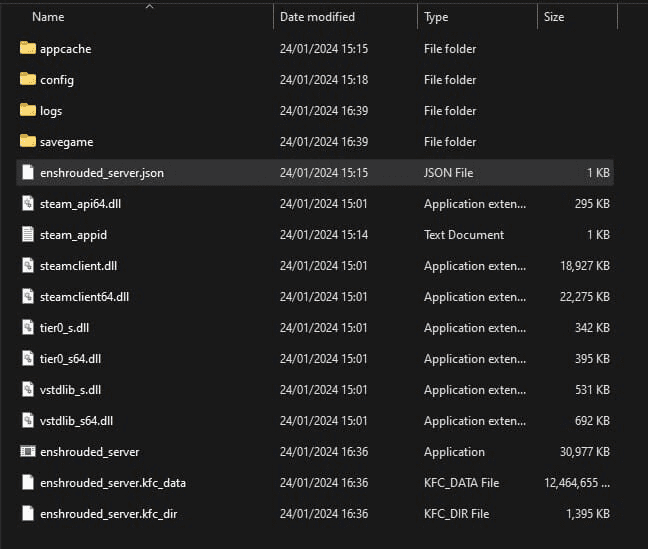 Enshrouded Dedicated Server в Steam - локальные файлы