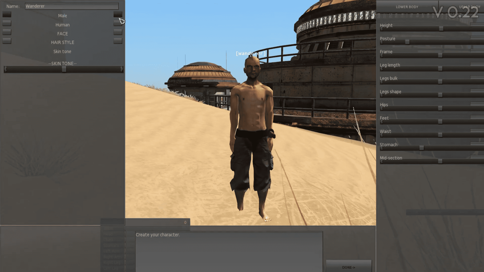 скриншот редактора персонажа Kenshi 0.22