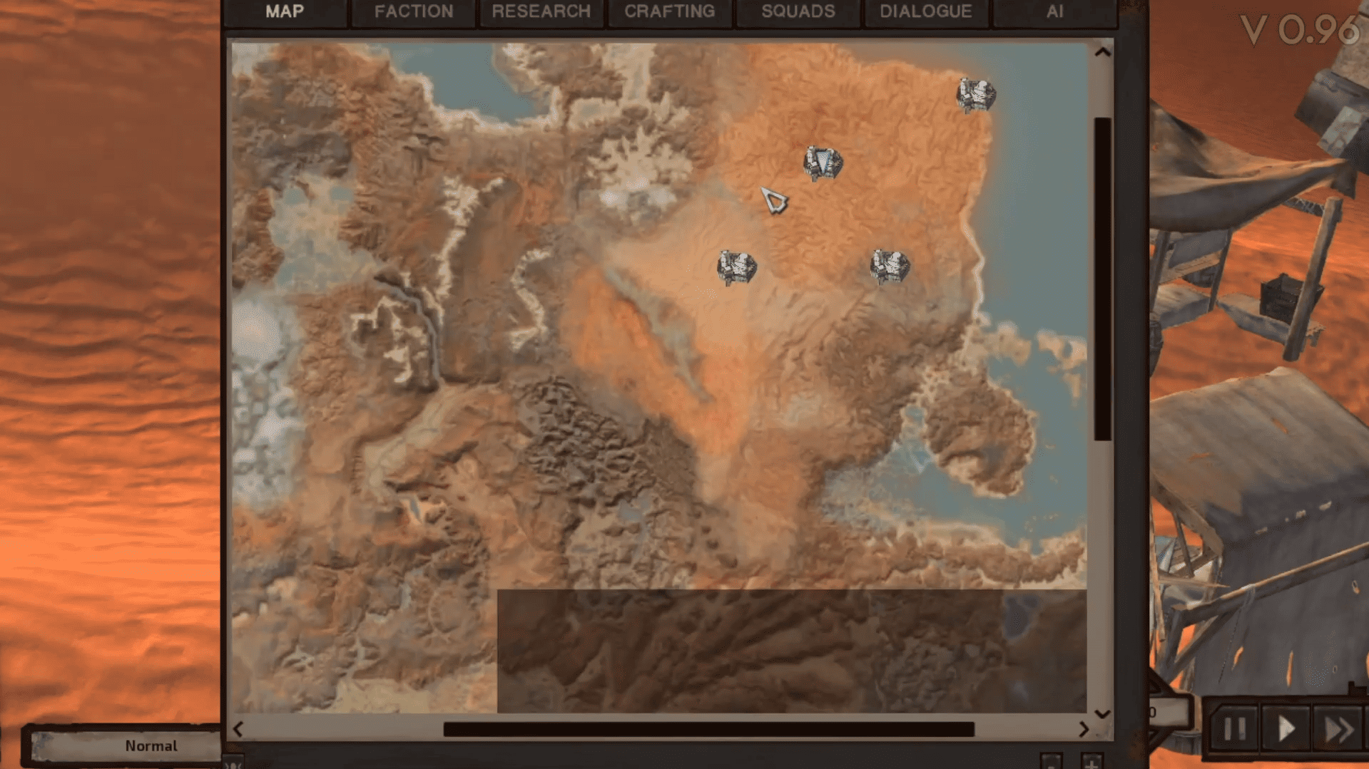 современная карта мира Kenshi