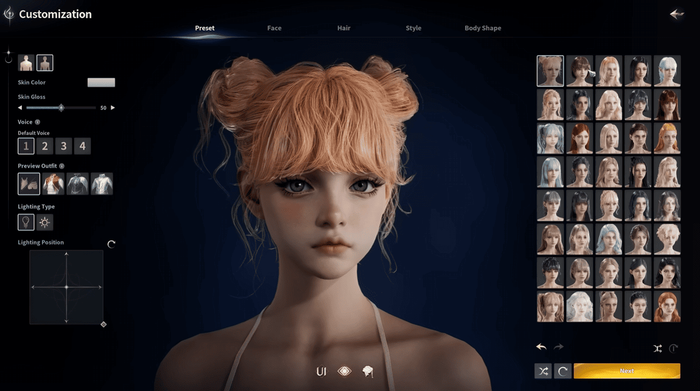 Aion 2 окно создания персонажа