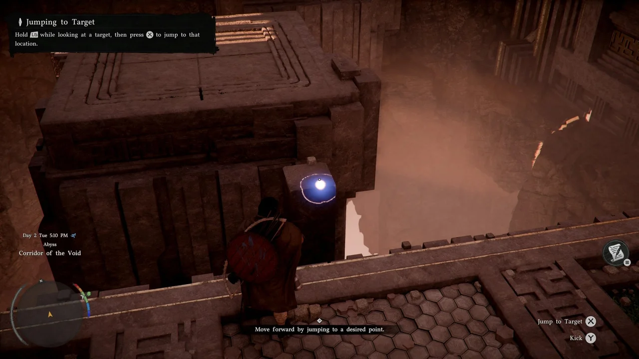 Удерживайте L1/LB для прицеливания , затем наведите курсор на нужное место