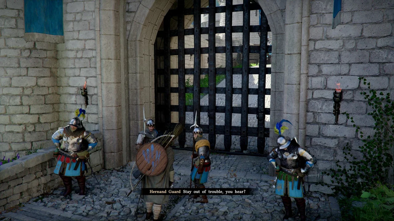 Чтобы проникнуть во внутренний двор замка, вам потребуется найти более презентабельный наряд.