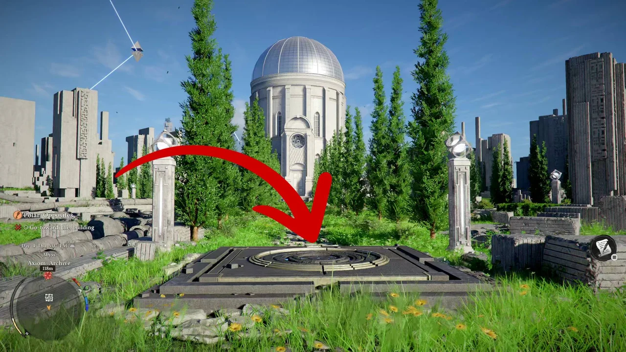 Сделайте несколько шагов вперед и уверенно встаньте на каменный пьедестал в самом начале тропы