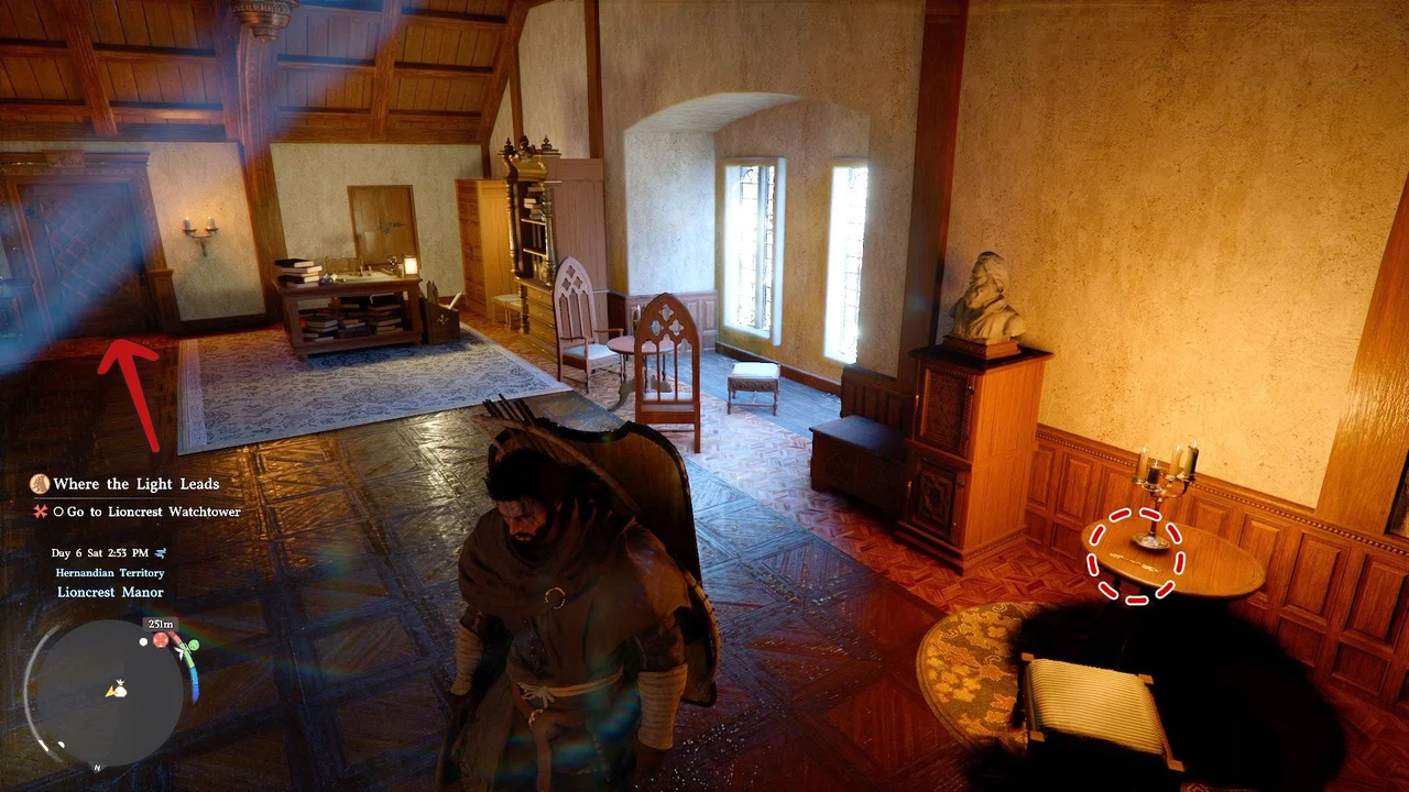 Оказавшись на втором этаже, используйте Ключ, чтобы отпереть дверь в кладовую (Storage room).