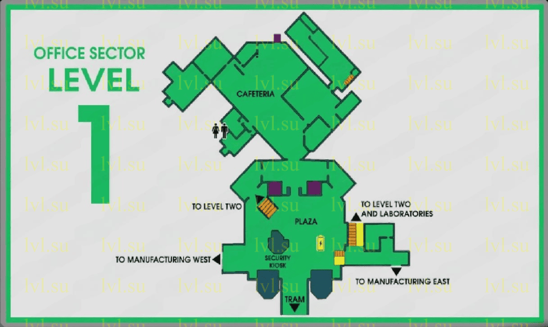 Карта уровня 1 офисного сектора