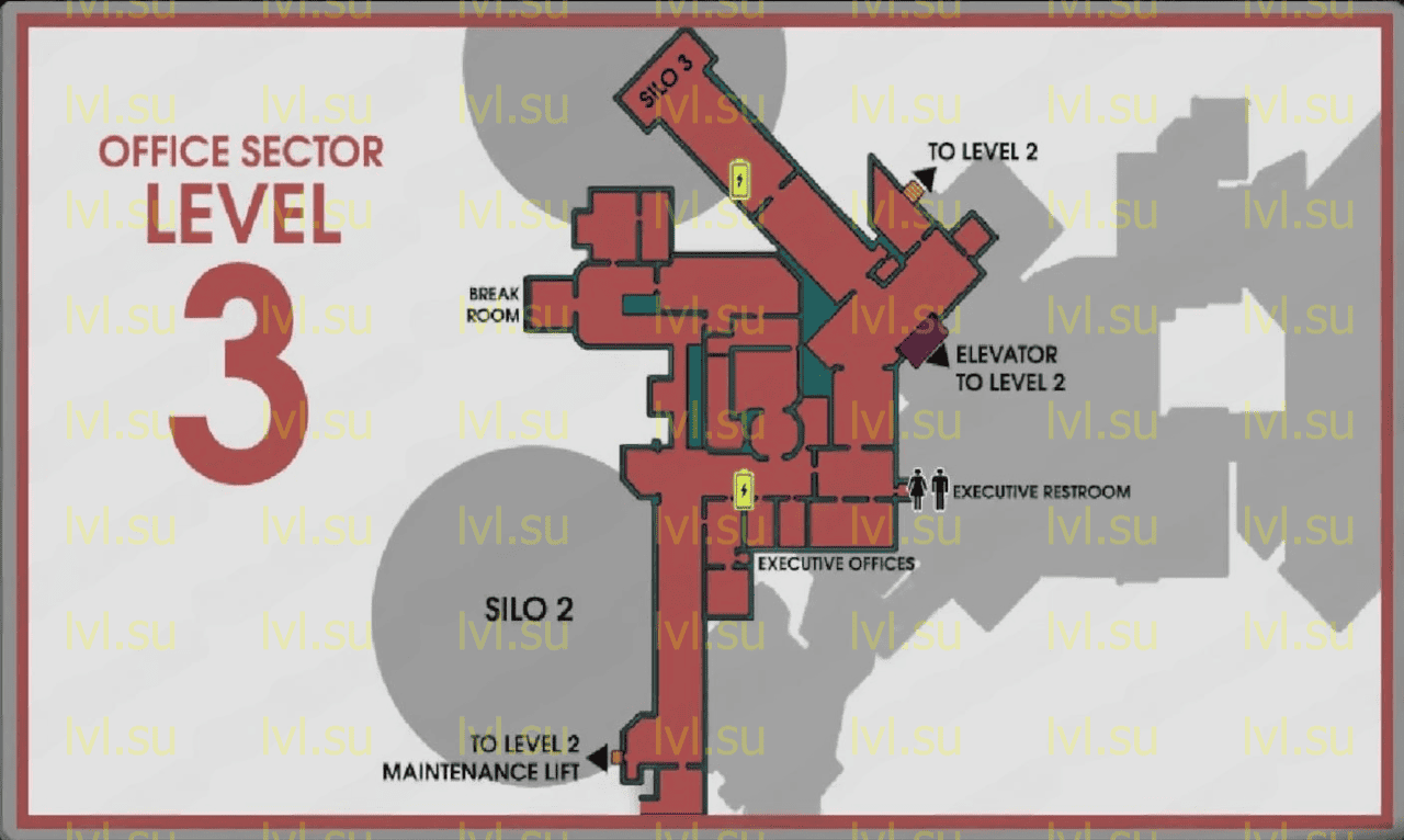 Офисный сектор Уровень 3 Карта