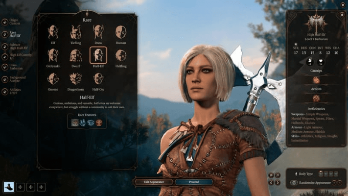 Полуэльф Baldur's Gate 3 Полуэльф Baldur's Gate 3