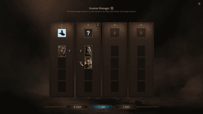 Переназначить игровых персонажей и компаньонов на членов своей группы Baldur's Gate 3