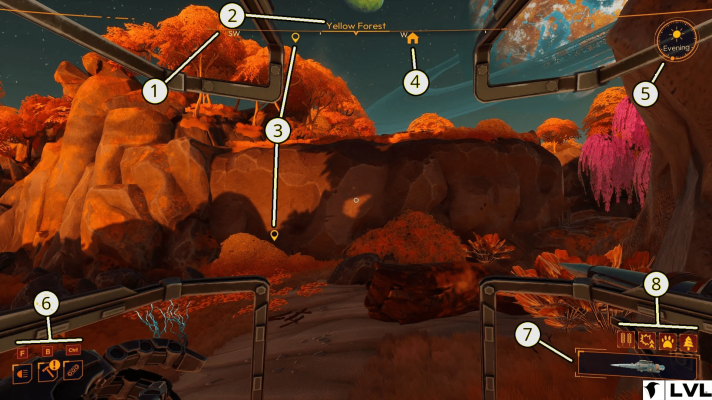 Пояснение HUD интерфейса Lightyear Frontier