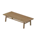Длинный сосновый стол