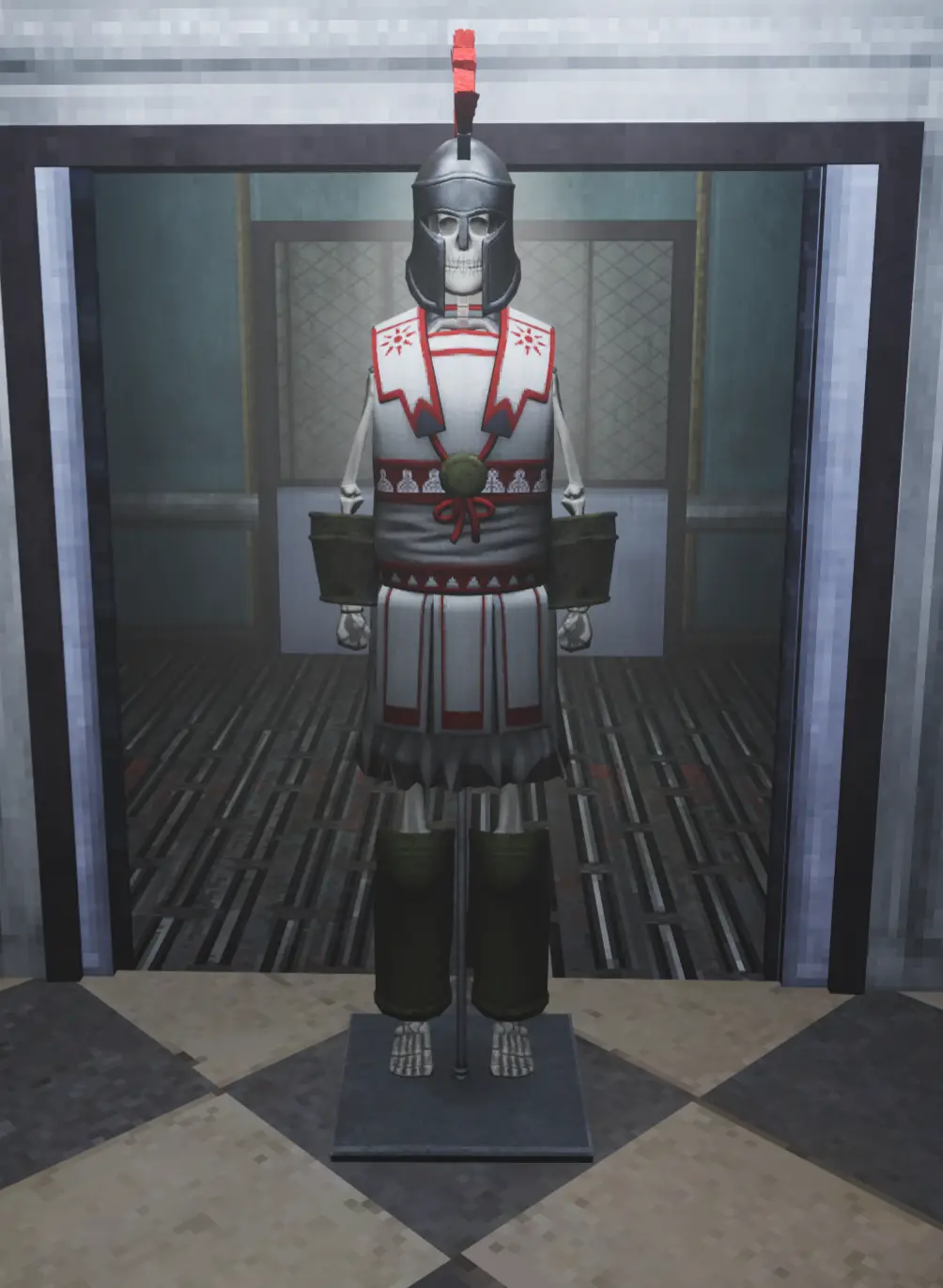 Греческий комплект брони на стойке для брони (Armor Stand)