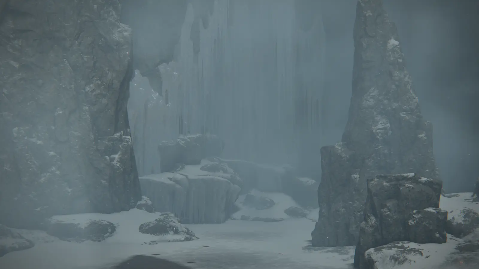Замёрзший водопад