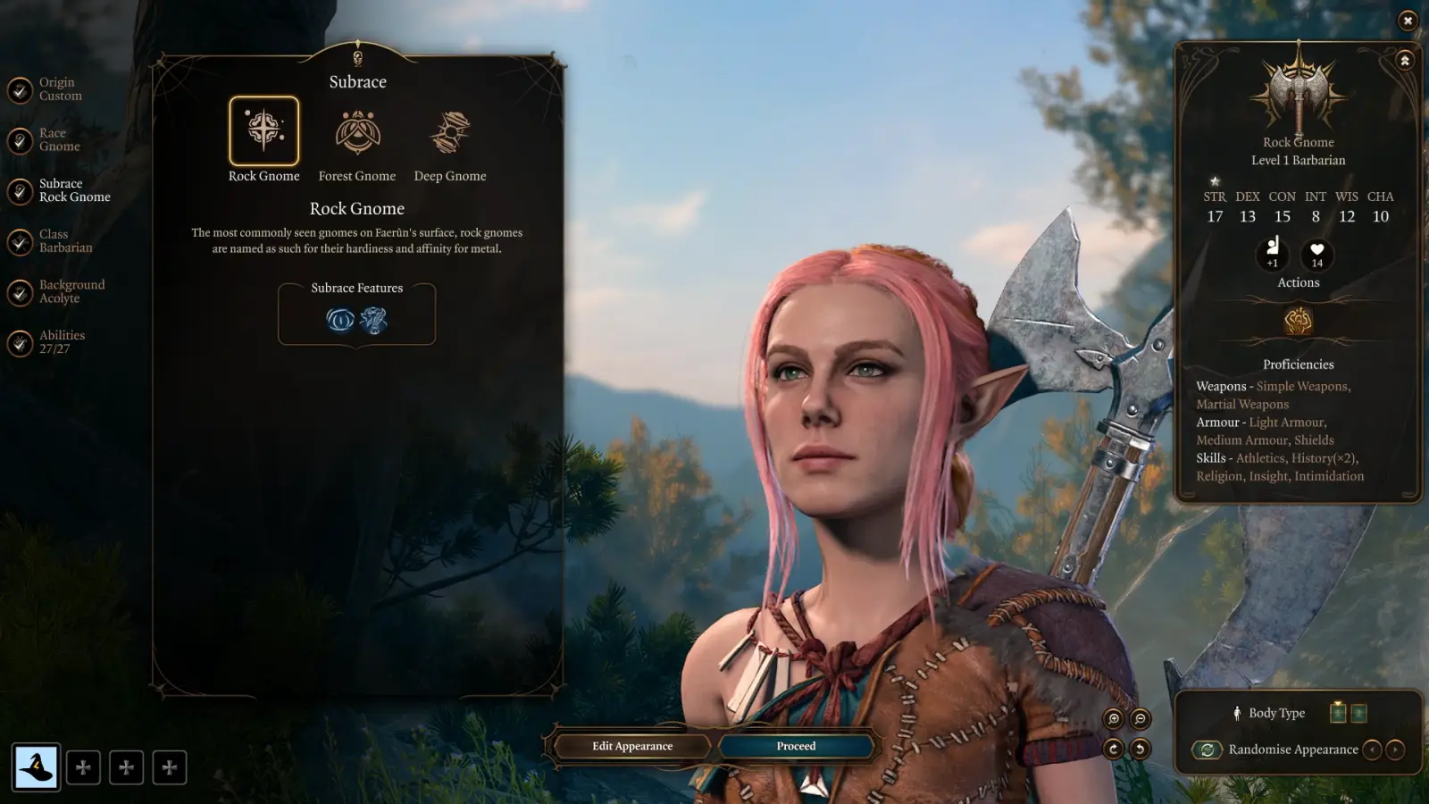Особенности скального гнома в Baldur's Gate 3