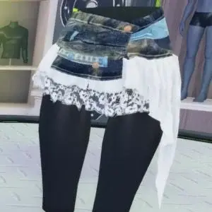 Джинсовые шорты с кружевом (Denim Lace Shorts)