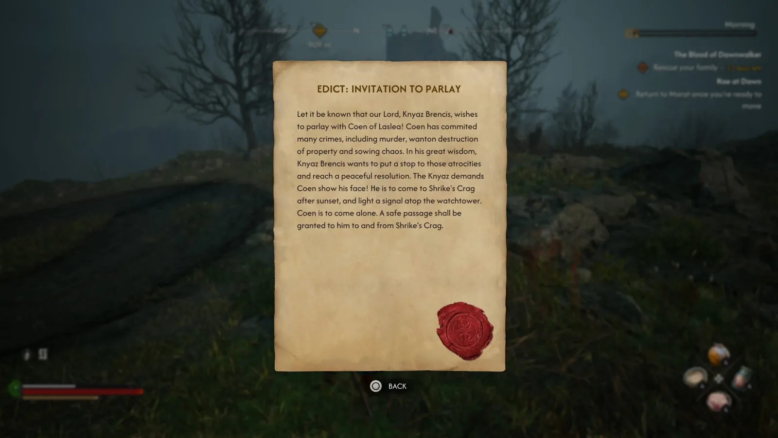 День 19 в The Blood of Dawnwalker: прохождение, штурм замка Грайфберг, бой с Бренцисом и эпилог